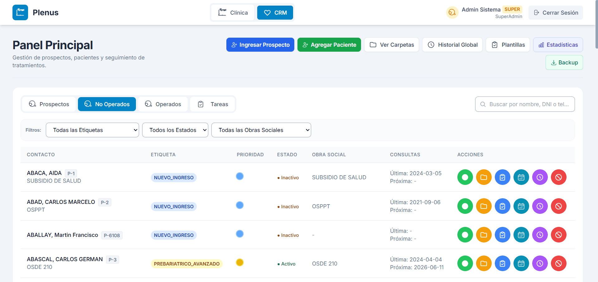 Bariatric CRM — Clinical & Patient Management Screenshot 1